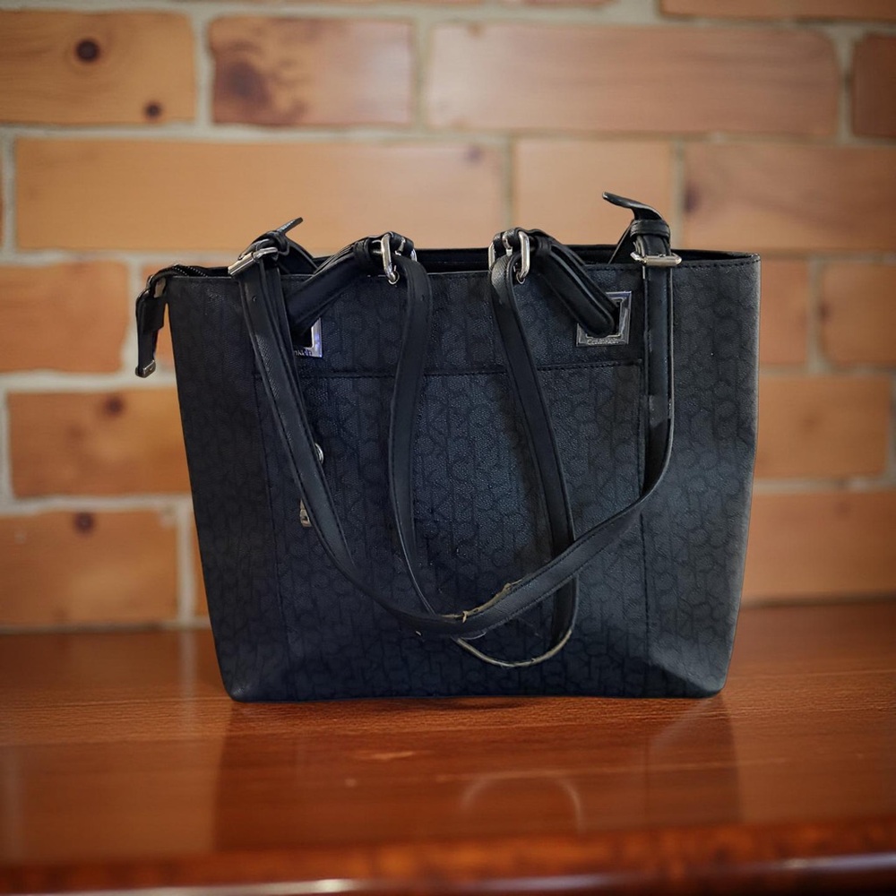 Calvin Klein Charcoal Monogram Tote - Picture 3 of 3